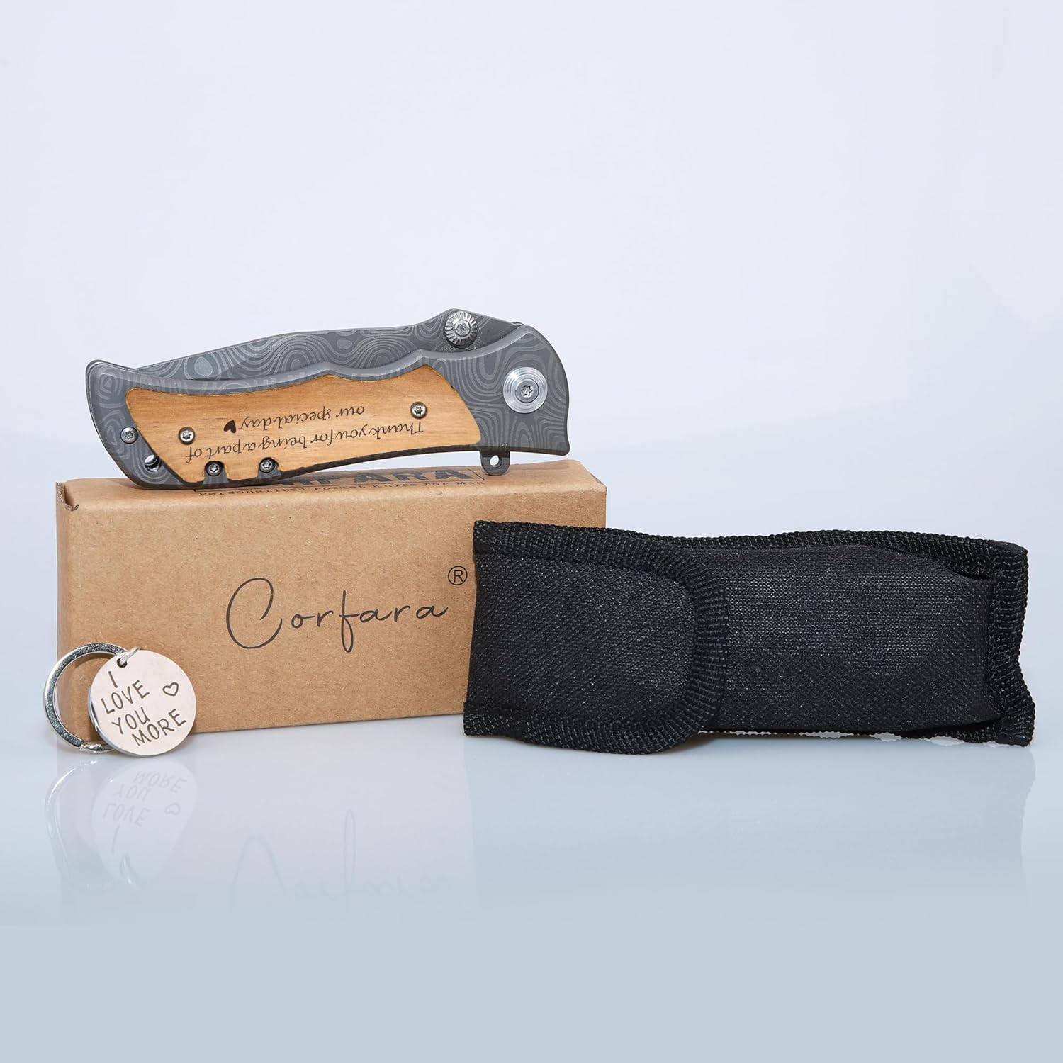 Corfara Thank You for Being a Part of Our Special Day Pocket Knife, Wedding Gifts for Officiant Groomsmen Best Man from Groom Bride