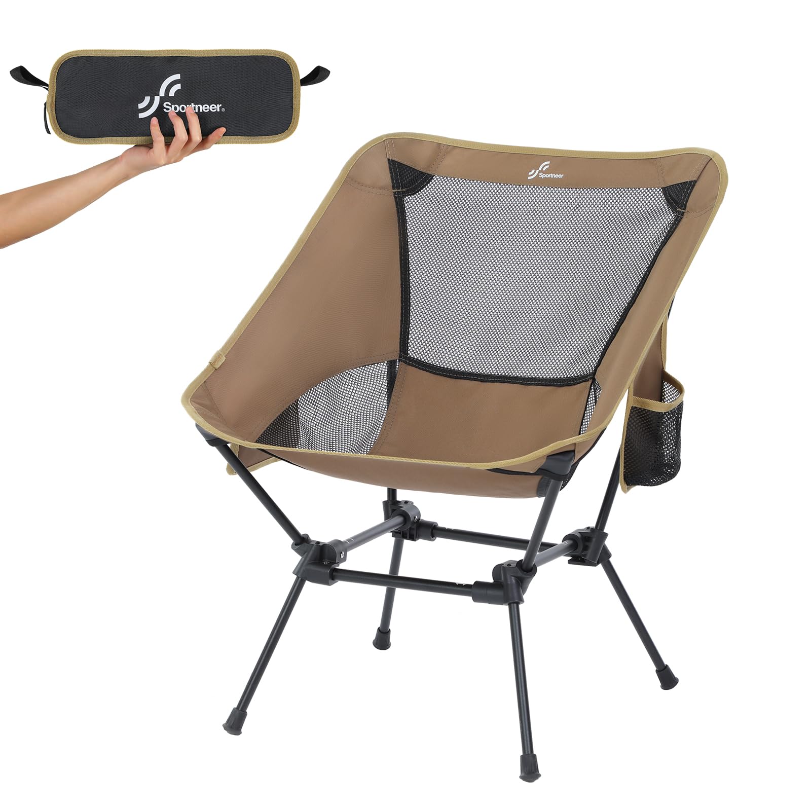 Sportneer Campingstuhl Faltbar Camping Stuhl Tragbarer Campingstühle 150Kg Faltstuhl Ultraleichter Packmaß Kleiner Klappstuhl mit Tragetasche für Picknick, Outdoor, Wandern