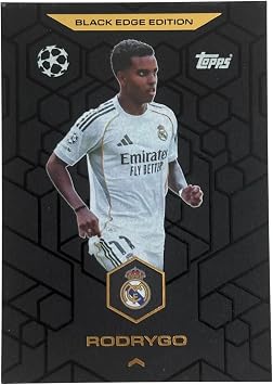 Match Attax 2025 2026 Rodrygo Black Edge Trading Card