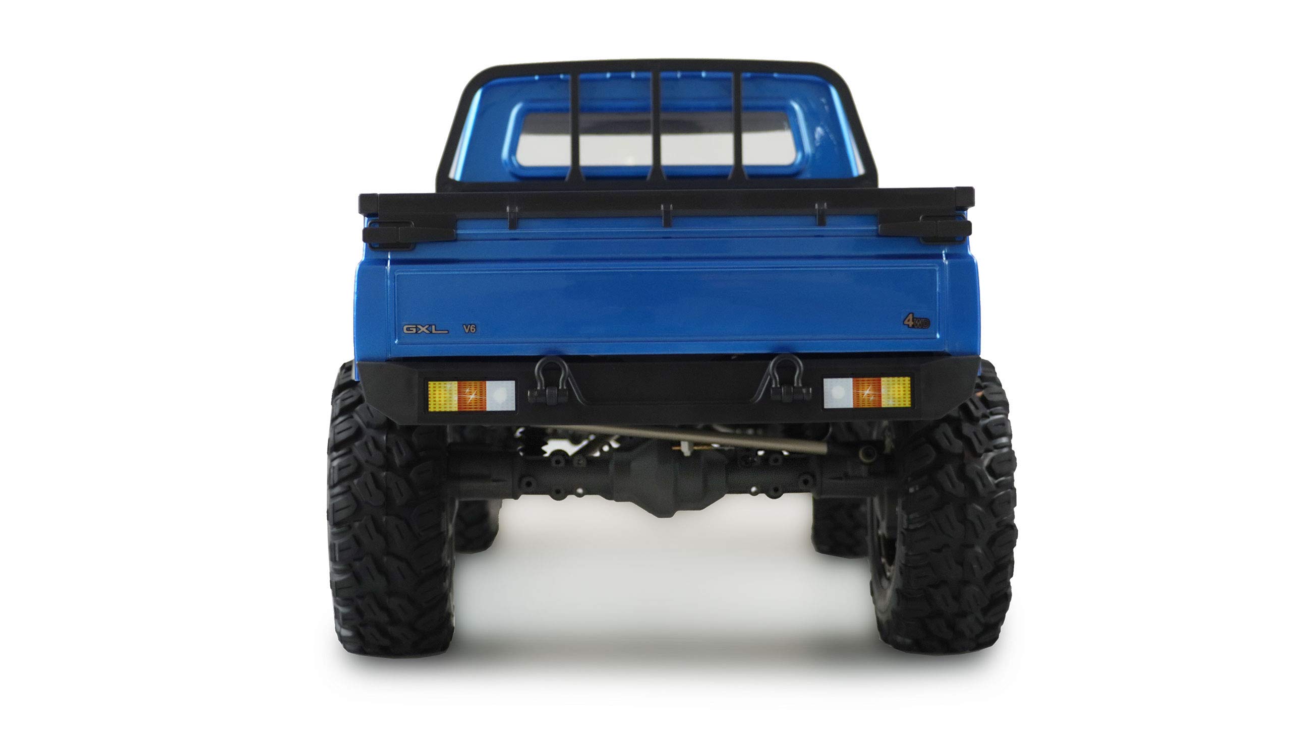 Amewi 22469 AMXRock RCX8P Scale Crawler Pick-Up - Coche teledirigido (Escala 1:8), Color Azul