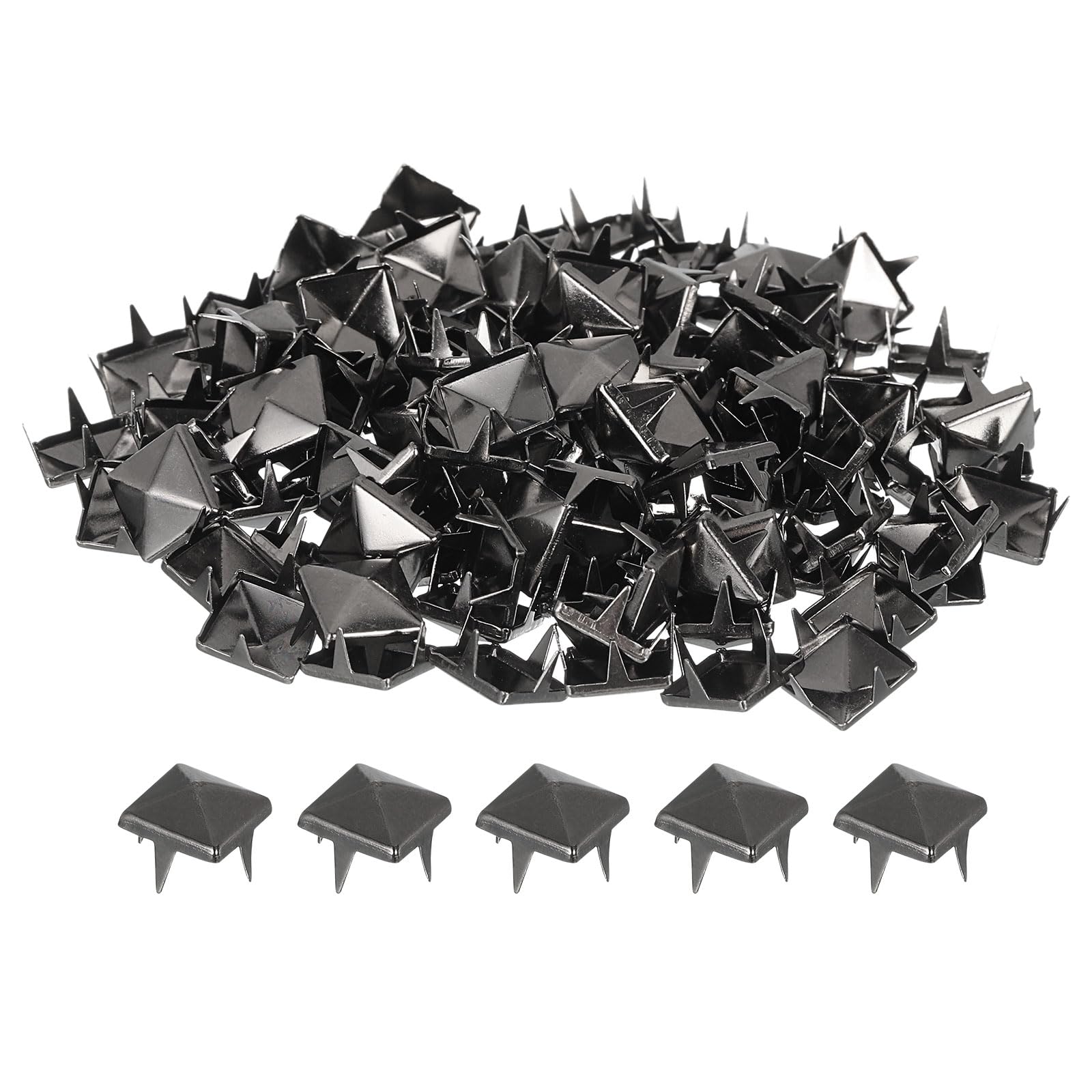 Rivets pyramidaux carrés pour personnaliser vos vestes rock et sacs en cuir noir