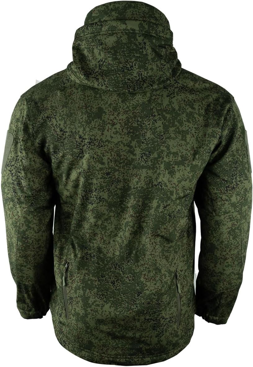 HARGLESMAN Men's Outdoor Waterproof Soft Shell Hooded Fleece Military Functional Keep Warm Jacket