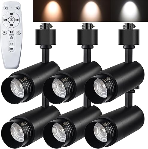 Miniatura 1 de Cabezales de iluminación LED con zoom de 12 W, 2700-6500 K, luz de riel ajustable tipo H de 15  a 60 , ángulo de haz regulable brillante, accesorios