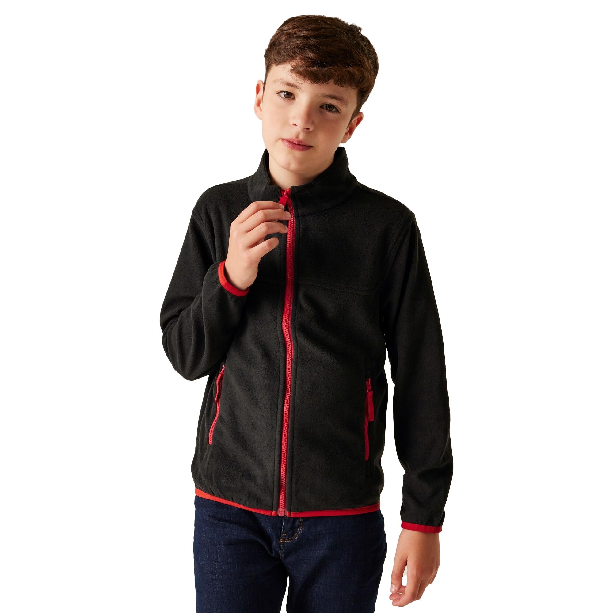 Regatta Professional Boys Full Zip Micro Fleece Jacket, Classic Red, 34 EU