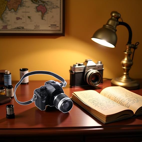1:4 Scale Mini Camera Prop Ornament Vintage Camera Model, Miniature Digital Camera Mini Decoration Accessories Photography Props Ornament(Style 4)