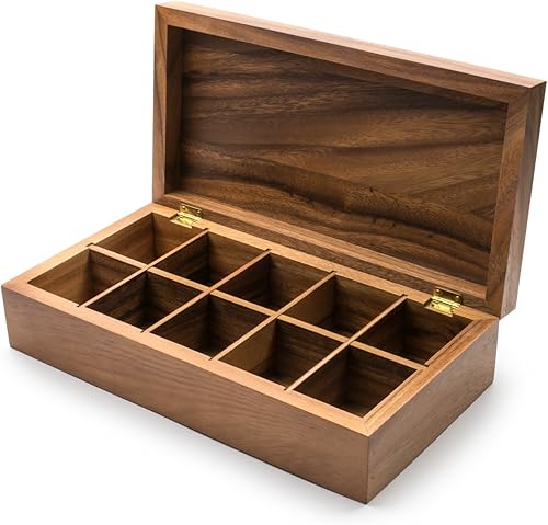 Miniatura 2 de Ironwood Gourmet Vauxhall - Caja de té doble rectangular madera de acacia
