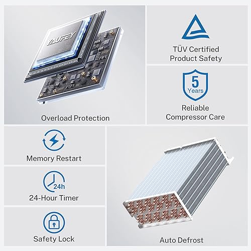 Miniatura 5 de Yaufey Deshumidificador comercial de 150 pintas con bomba para sótano, espacio de arrastre y restauración de daños por agua, deshumidificador grande