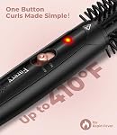FARERY 1 Inch Thermal Brush Curling Iron for Smooth Natural Curls – Anti-Scald Hard Bristles, Lightweight, One-Button Start, Dual Voltage Travel Hair Tool with 360° Swivel Cord, 410°F Fast Heat
