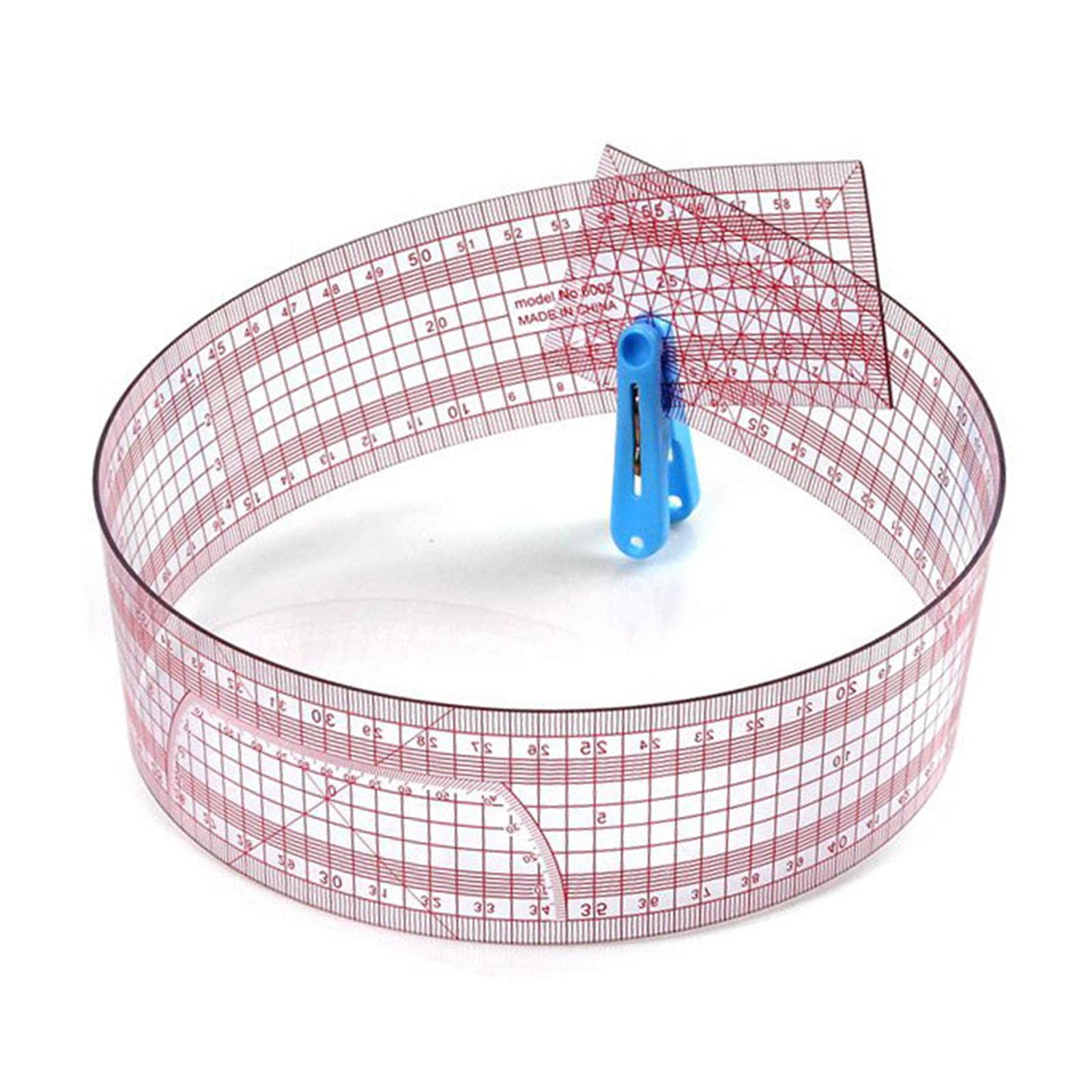 3 Piezas Reglas de Costura para Acolchado Y Patchwork con Plantillas de Corte Plástico Suave Y Portátil Doblado Libre para Y Líneas Adecuado Par, Rosa, 3 Piezas