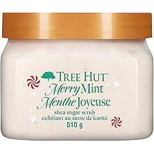 Tree Hut Merry Mint 乳木果糖磨砂膏,去角质、保湿和保湿身体磨砂膏,含乳木果油和滋养精油,光滑柔软的皮肤,限量版假日,18 盎司