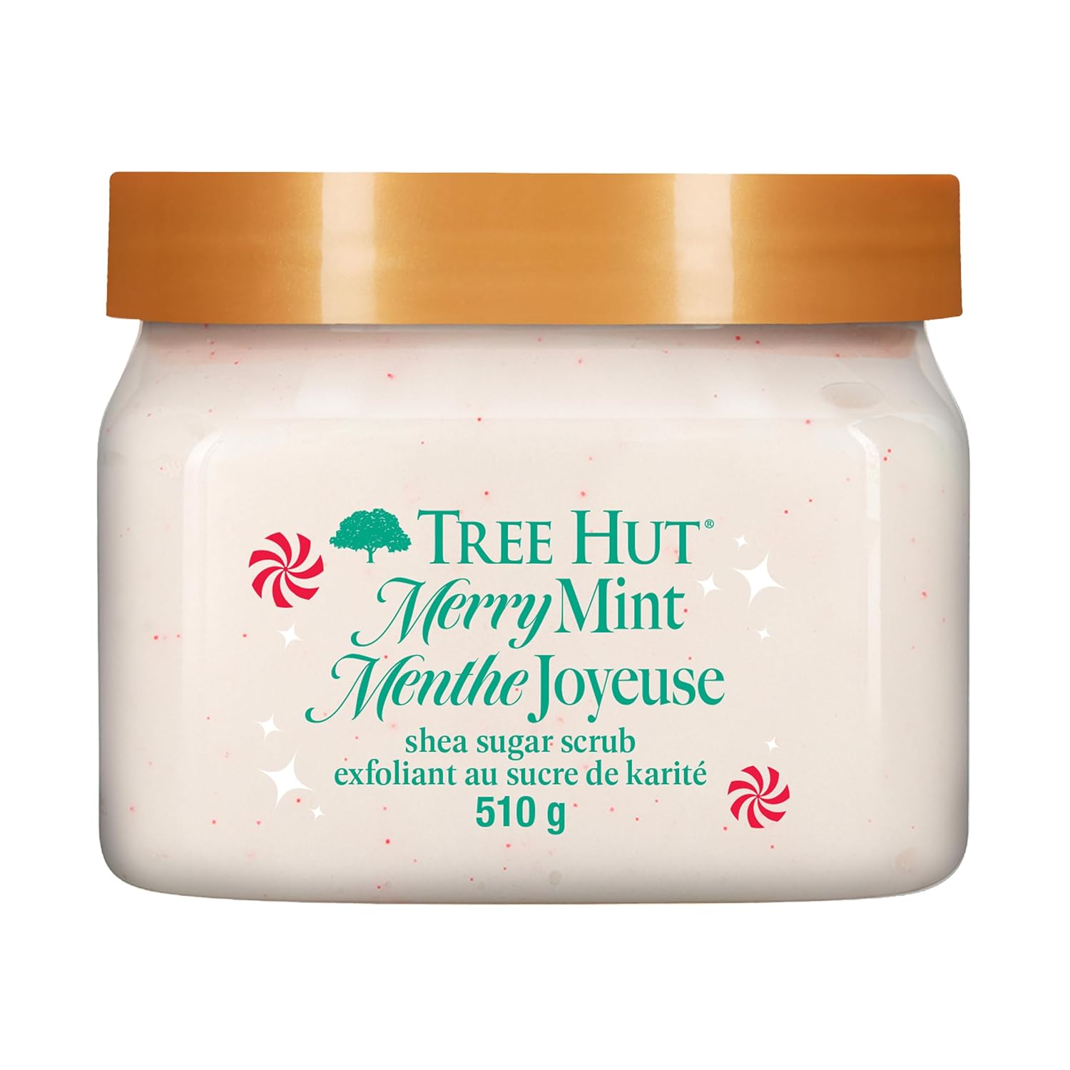 Tree Hut Merry Mint Shea Sugar Scrub 18oz: Exfoliating Holiday Body Scrub with Peppermint, Vanilla & Shea Butter for Smooth Skin
