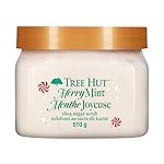 Tree Hut Merry Mint Shea Sugar Scrub, Exfoliating & Hydrating Body Scrub with Shea Butter & Essential Oils, Smooth Skin, For All Skin Types, Holiday Gift & Stocking Stuffer, Vegan, 18 oz