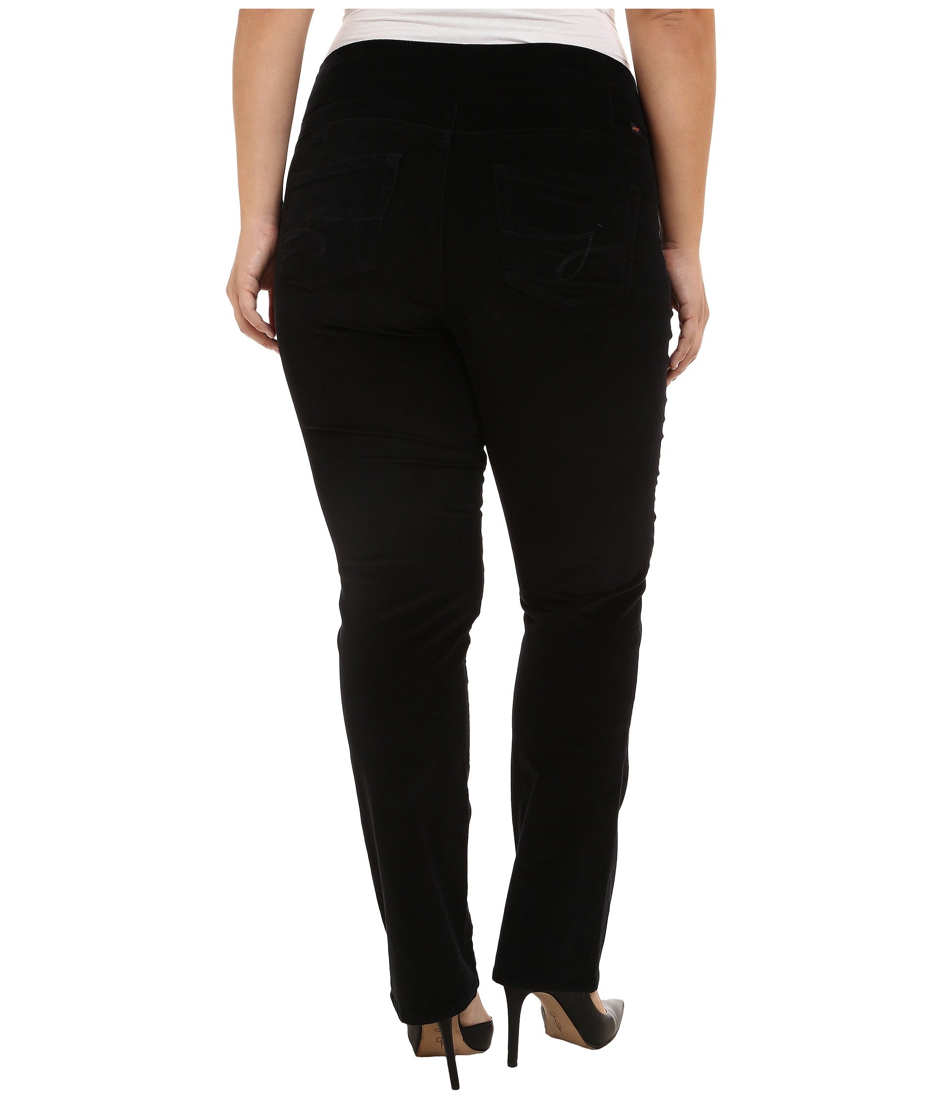 Jag Jeans Plus Size Plus Size Peri Pull On Straight Jeans in Black at 6pm