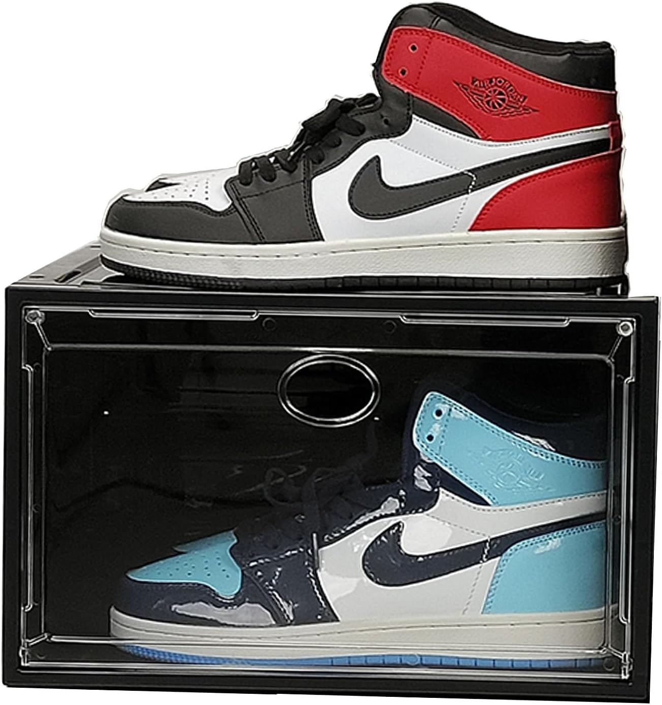 KEFA(ケファ) サイドオープンシューズ収納ボックス シューズボックス クリアプラスチック 積み重ね可能 スニーカーディスプレイケ