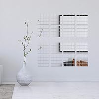 Vista 4 de Jetec 50 Pieces Mini Size Square Mirror Adhesive Small Square Craft Mirror Tiles for Crafts and DIY Projects Supplies Home Decoration(2 x 2 Inch)