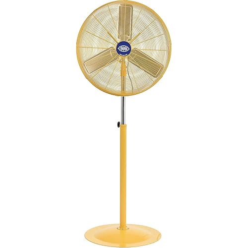 Global Industrial Ventilador de pedestal oscilante de lujo resistente, 30" de diámetro, plata, 1/2 HP, 10000 CFM, 3 velocidades, para uso comercial