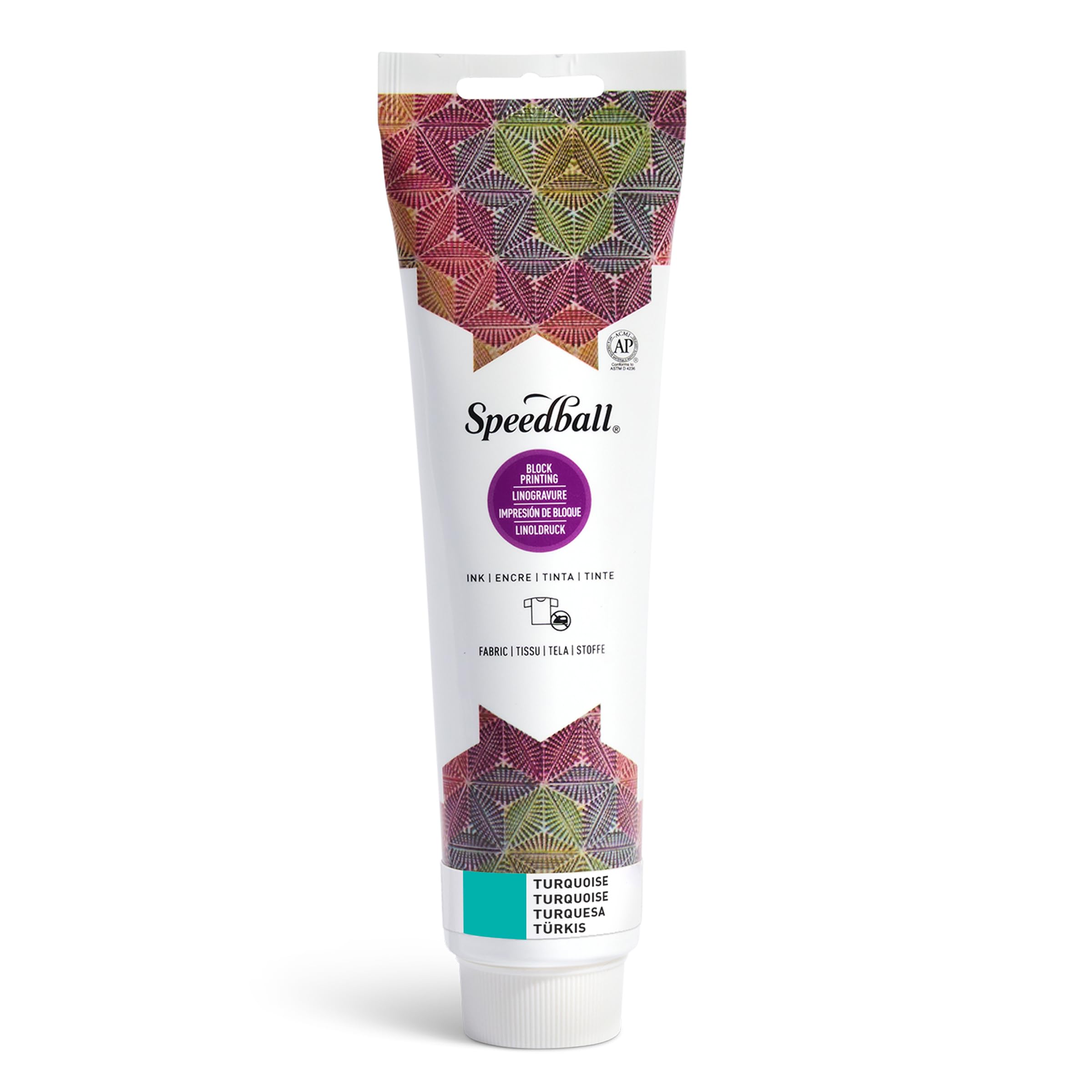 Speedball 150ml 5oz Fabric Block Printing Ink Turquoise, Fabric Printmaking Ink, No Heat Set Required, Touch Dry Overnight โ image 1