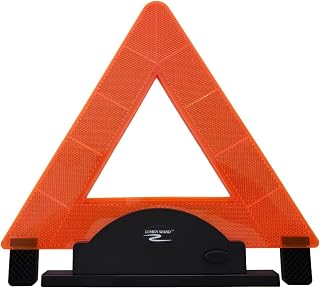 Reflective Warning Triangle with LED Lights for Road Safety by Lumen Wand | Metal Base | Internal LED with External Reflectors Emergency Triangle for Car Breakdowns