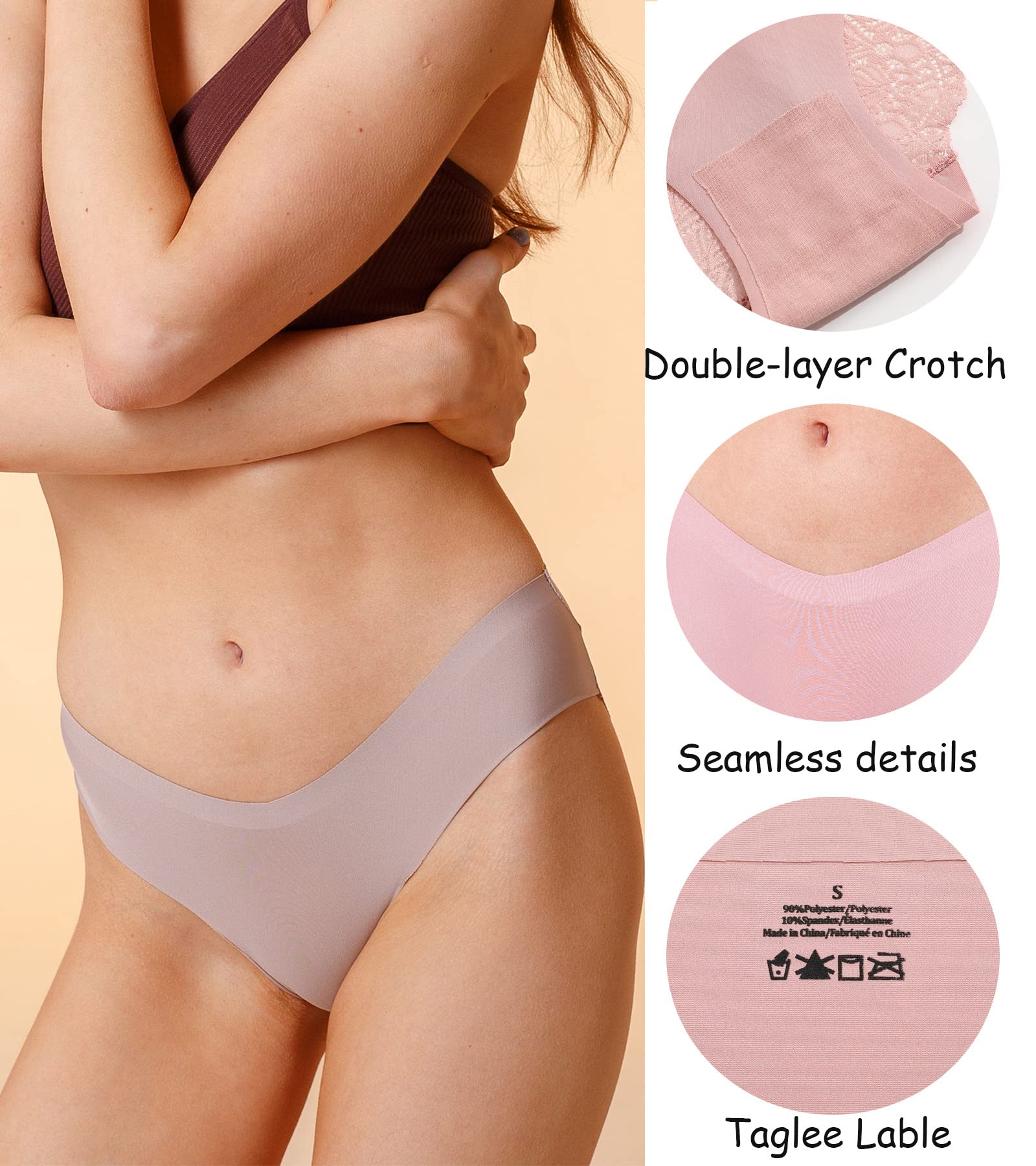 BeReady Slip Donna Senza Cuciture Mutande Donna Brasiliana Culotte Donna Senza Cuciture Confortevole Pizzo Mutande Donna Senza Cuciture Invisibile Intimo Donna