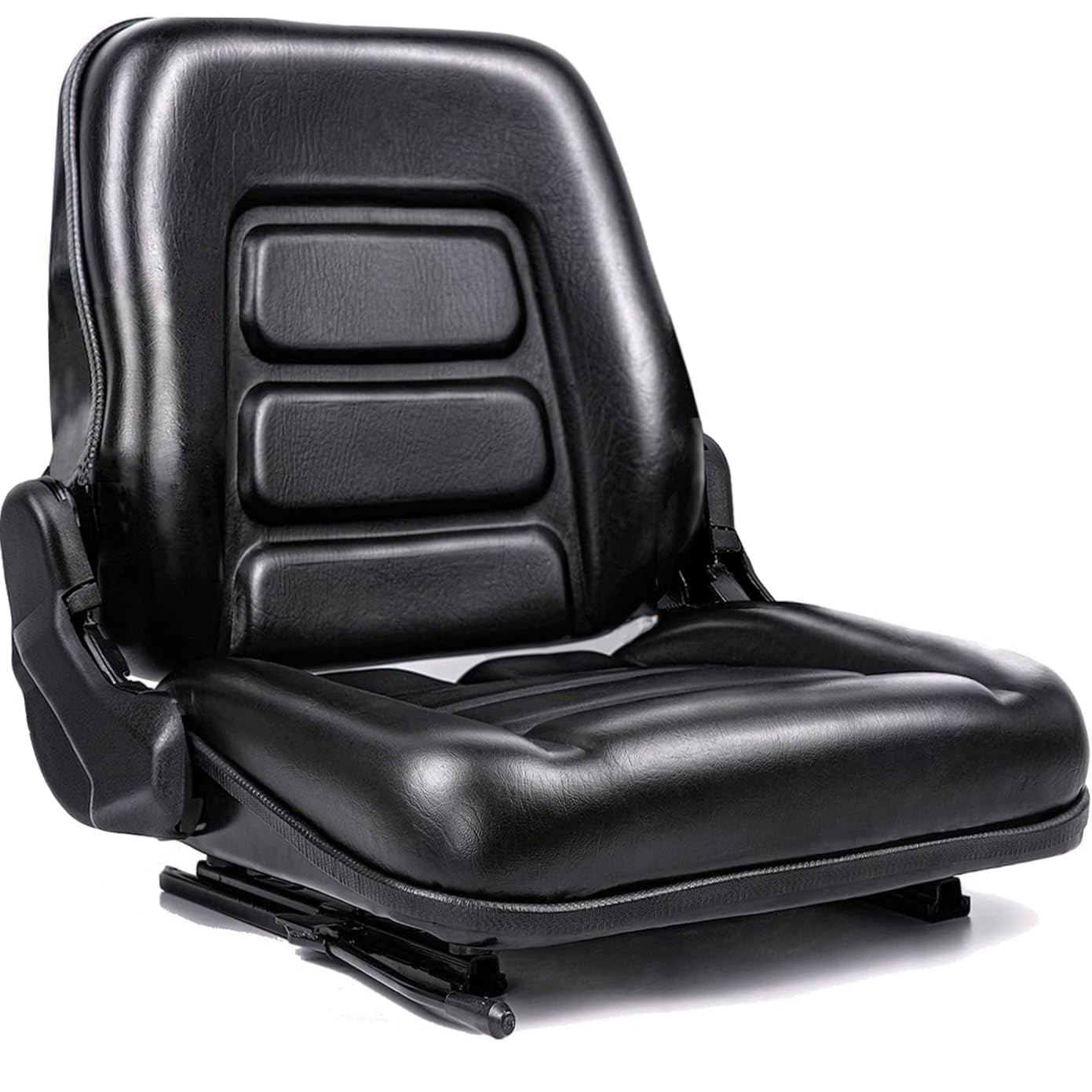 Universal Forklift seat, Tractor Seat with 160° Adjustable Backrest &amp; Slides&amp; Micro Switch, High-Density Foam, Industrial Grade Steel Frame,Waterproof PVC for Mowers, Backhoe, Excavators, Skid Steers