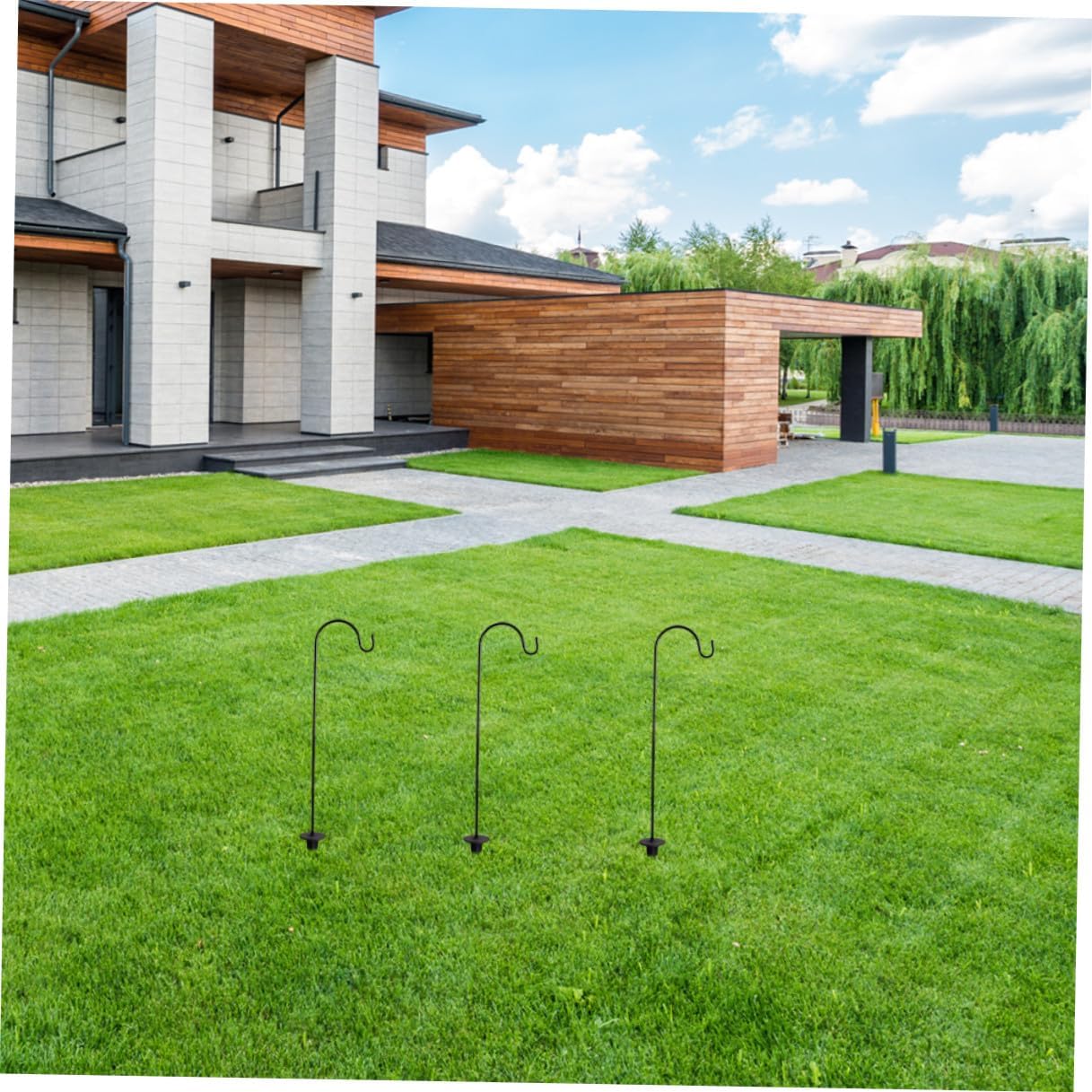 4pcs Heavy Duty Outdoor Shepherd Hooks for Hanging Plants Solar Lanterns and Garden Decor Plant Stand Hangers for Courtyards and Patios