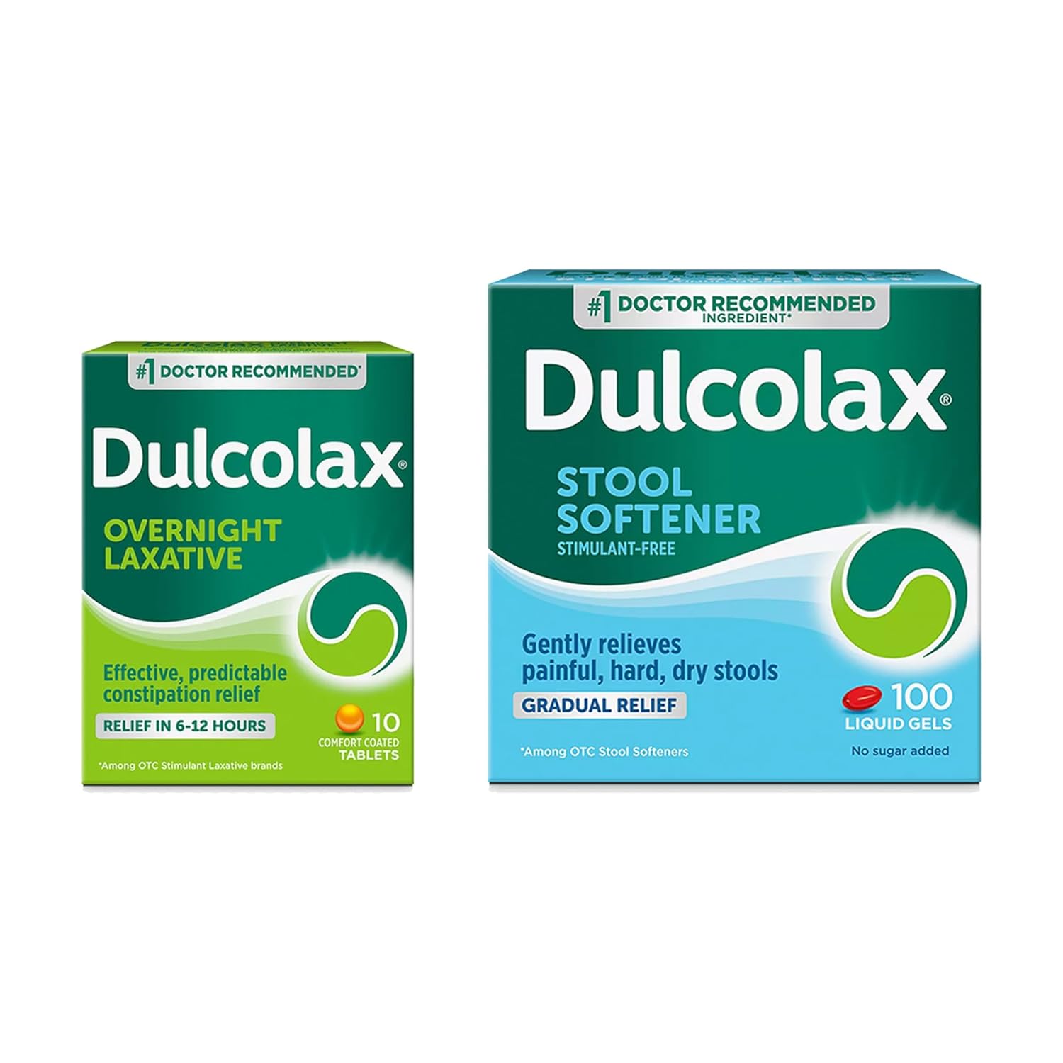 Dulcolax Alívio Noturno: Laxante Suave para Constipação com Bisacodyl 5 mg, 10 Comprimidos e Docusato Sódico 100 mg em Gel Líquido