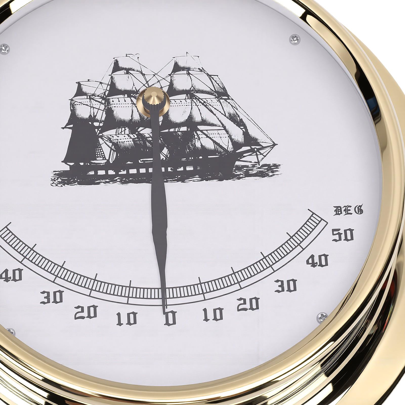 Naroote Medidor de ángulo de Péndulo con Forma de Reloj Clinómetro Marino