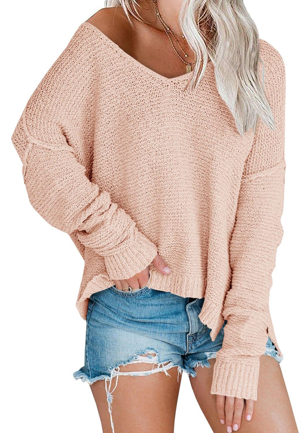 Bare Shoulders Knitted Sweater Women Long Sleeve Short Pullover Clothes