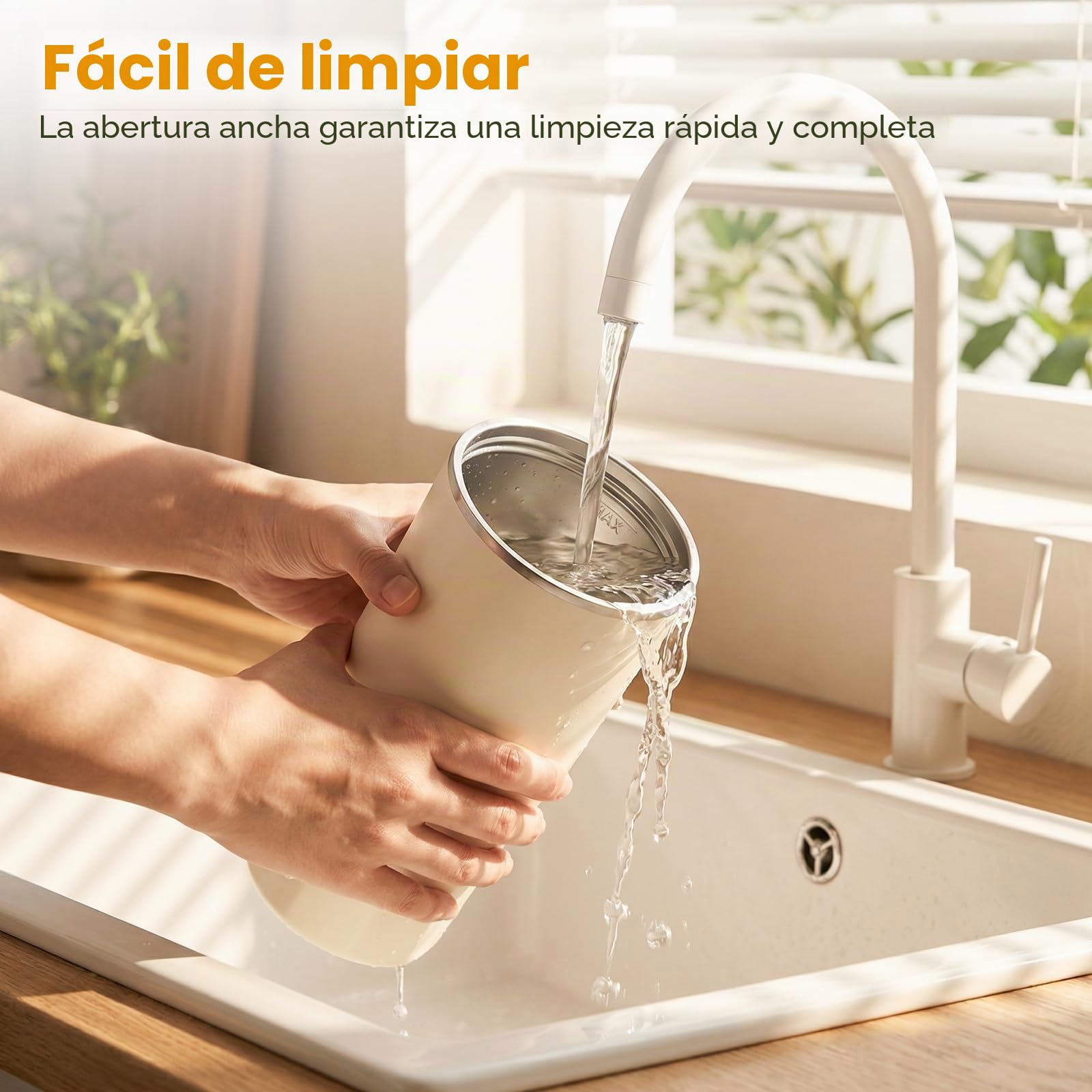 Calentador de Botellas Portátil - Calentador de botellas para bebés 2 en 1 Calentamiento rápido leche materna y agua, pasteurización, temperatura constante 24 horas durante todo el día (Beige)