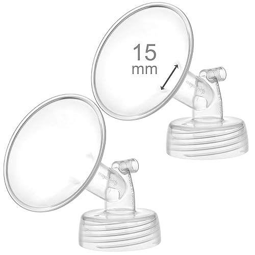 Maymom Pieza de bomba de cuello ancho de 0.59 pulgadas para bombas Spectra S1S2 compatible con bombas Syngergy Gold, Motif Luna Pumps Incl brida de