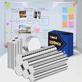 259Pcs Small Magnets, 7 Different Size Tiny Rare Earth Magnet Mini Magnets forrafts, DIY, Kitchen Cabinet