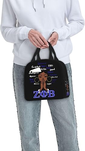 Miniatura 9 de JIW Iaa Bolsa de almuerzo para mujer, regalos de parafernalia de hermandad para mujeres, reutilizable, para oficina, trabajo, picnic, senderismo