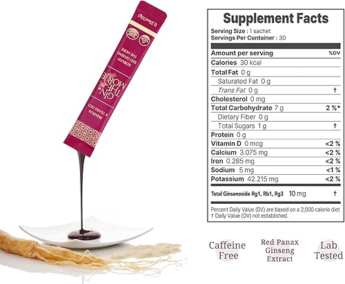 Miniatura 2 de Gin The More Ginseng rojo coreano  30 bolsitas de extracto de ginseng coreano  Extracto de ginseng premium 6 años sin conservantes rellenos  Sabor
