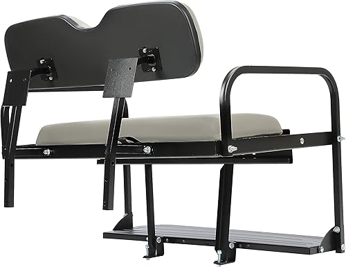 Miniatura 9 de HECASA Kit de asiento trasero abatible compatible con carrito de golf EZGO Marathon Pre-1994 abatible, plegable, plegable, asiento trasero blanco