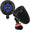 Pyle 4’’ Waterproof Boat Speakers - 2-Way Marine Box Portable Speaker System with 150W Power, Off-Road Speakers with Universal Mount Bracket for ATV, UTV, Jeep, Boat - Black