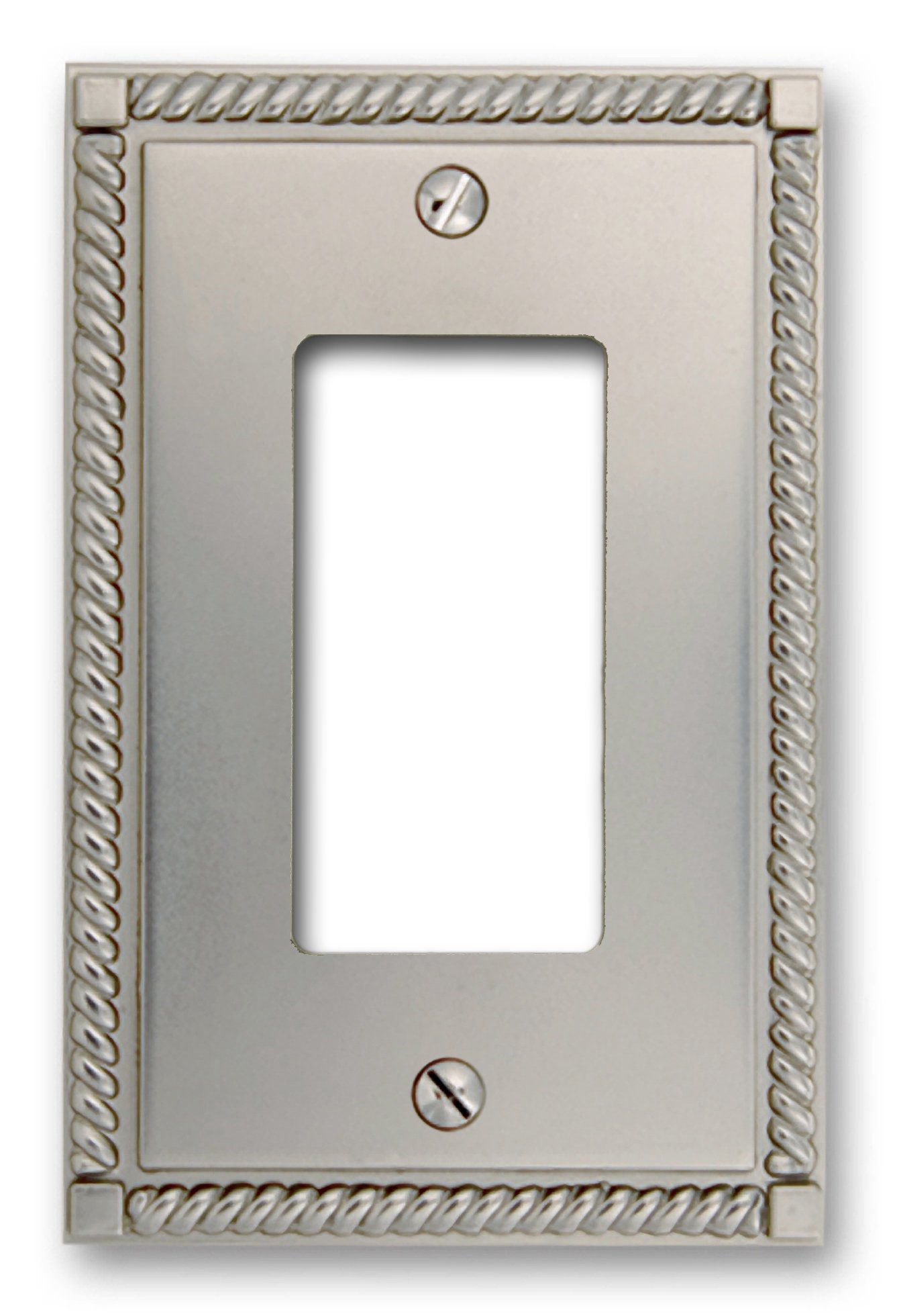 Amerelle 2RPW Placca Per Interruttori E Presa GFCI In Acciaio Decorativo, Angoli Arrotondati, Colore Pewter - 2