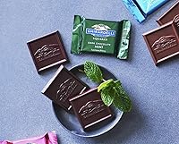 Vista 2 de Ghirardelli Dark Chocolate Squares 3 Flavor Variety Bundle, 1 each: Mint, Sea Salt Soiree, and Raspberry, (4.12-5.32 Ounces)