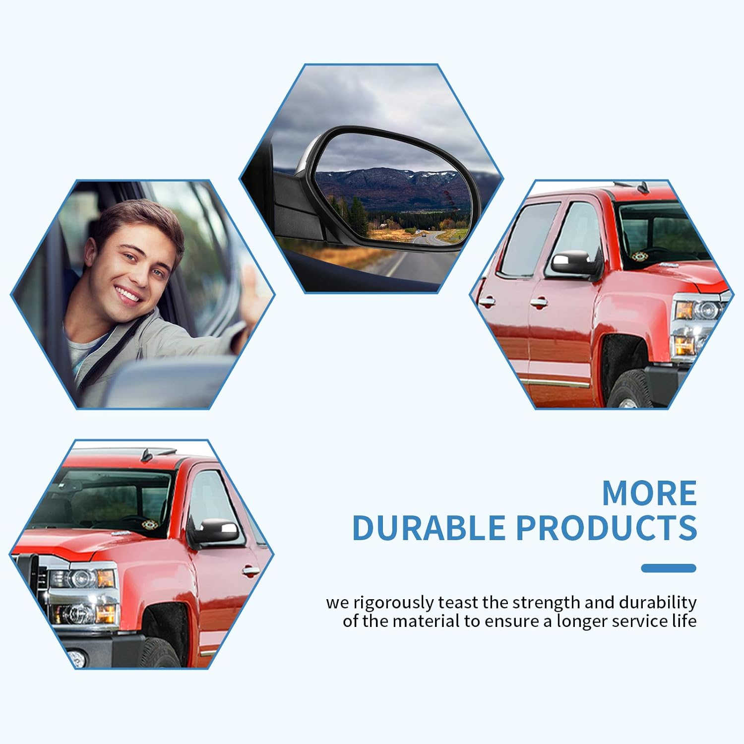 ECCPP Passenger Side Mirror Power Adjustment Replacement Fit 2007-2013 For Chevy Avalanche Silverado Suburban Tahoe For GMC Sierra Yukon Power Heated Turn Signal Memory