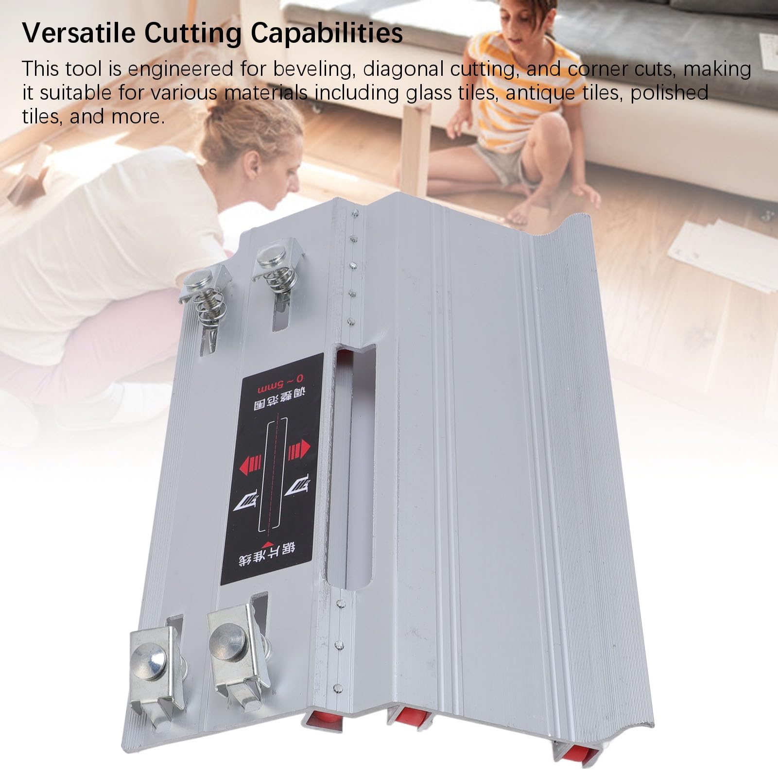 45 Degree Tile Chamfering Machine for Cutting Ceramic Stone, Tile Chamfering Aluminum Alloy Multifunctional Tile Chamfering Tool for Construction Site