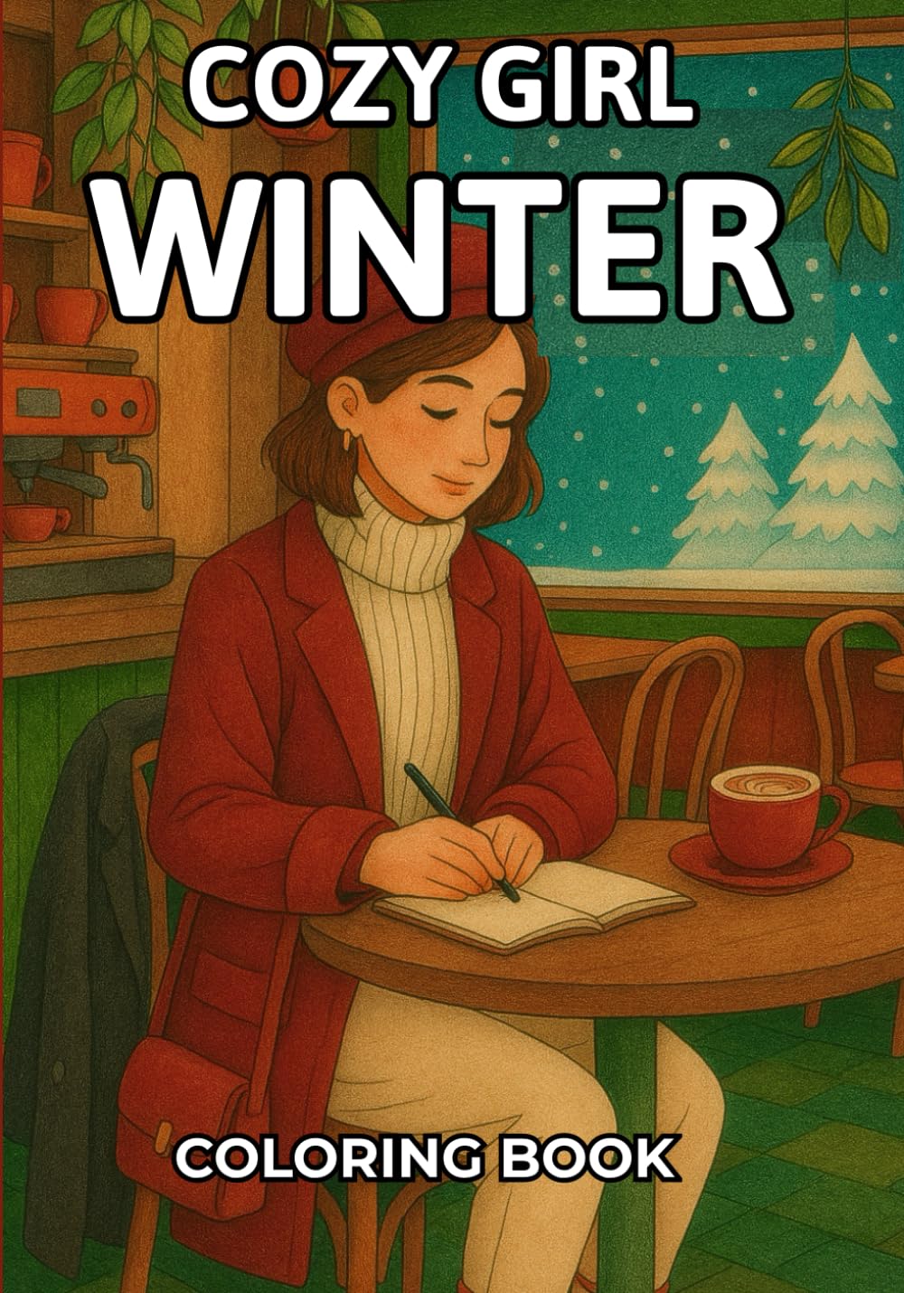 Cozy Girl Winter Coloring Book: Trendy Hygge Inspired Designs for Adults & Teens. Simple, Cute Illustrations