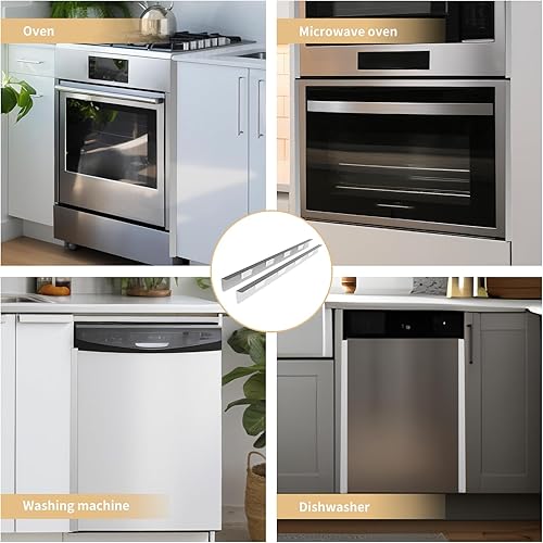 Miniatura 6 de MOFINO Protector para estufas, de acero inoxidable 316, 2 unidades, 23.2 pulgadas, para horno, encimera, lavavajillas, secadora, resistente al