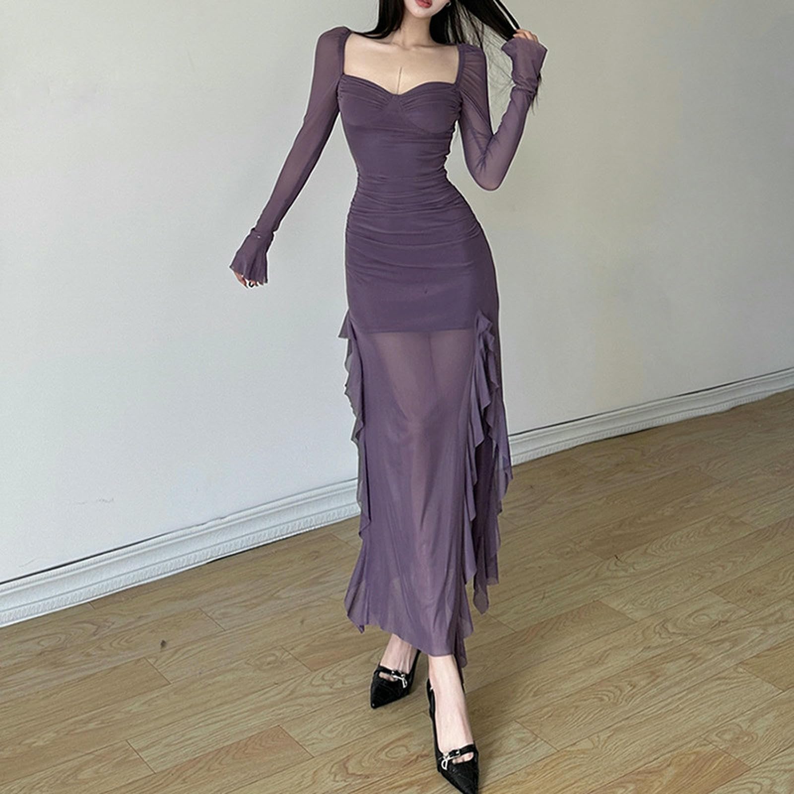Seksowna damska sukienka bodycon z odkrytymi plecami sukienka koktajlowa maxi