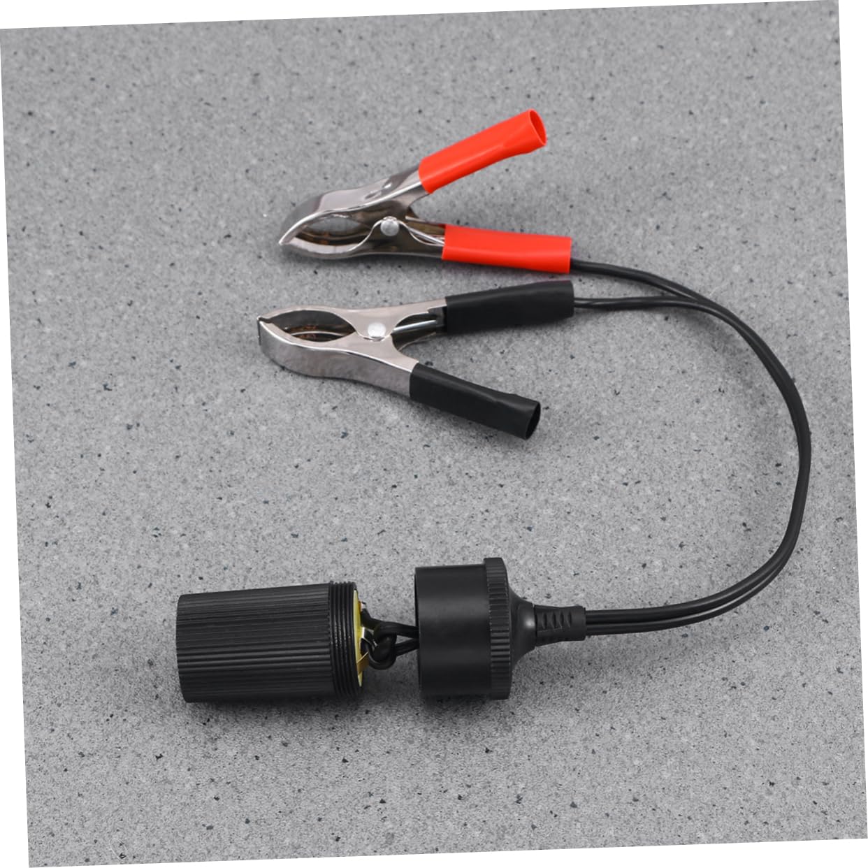 MAGICLULU Adaptateur Prise Allume-cigare 12v Clips de Batterie Automobile Noir 20 Cm Câble Acier Inoxydable pour Véhicule Auto Bateau Accessoires 12 Volts