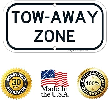 USA TOW AWAY ZONE看板 USA TOW AWAY ZONE看板 No Parking Tow Away Zone Signs - Heavy