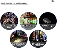 Vista 10 de Evemodel L0402B 20pcs pre-cableado SMD LED 0402 Bule Diodo emisor de luz 12V pre-soldado Micro Litz cable cable longitud 7.8 pulgadas (7.9 in)