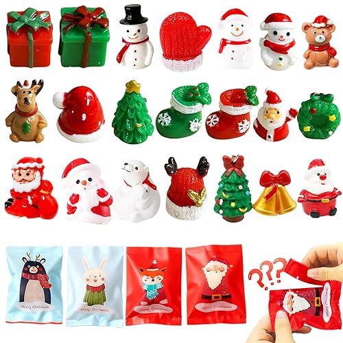 12-Pack Christmas Resin Mystery Bags – Mini Xmas Figurines Blind