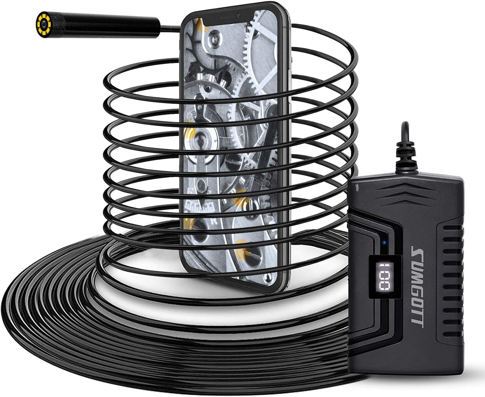 Endoscope, Wifi Inspection Camera, 1080P HD Wireless Borescope, Waterproof Snake Camera for Smartphone/Tablet (Endoscope)