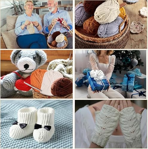Timgle TIMGLE-SHUWS 20 Skeins Soft Milk Cotton Yarn Assorted Colors Crochet Yarn Sport Weight Yarn thumb #6