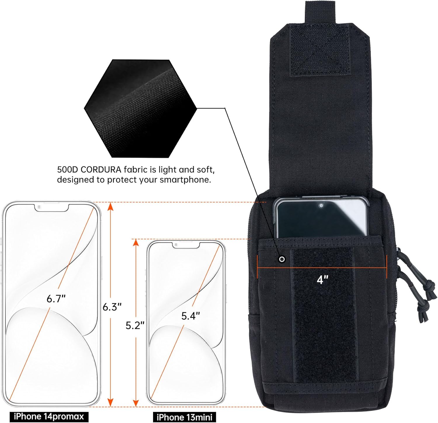 EXCELLENT ELITE SPANKER Tactical EDC Pouch Molle Utility Pouches Phone Holster Pouch Waist Bag Tool Pouch for Molle Accesssories