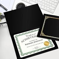 Vista 2 de Certificados Optima Green con sellos de lámina dorada, 8.5 x 11, sello de 1.75 pulgadas, paquete de 25 (39452S)